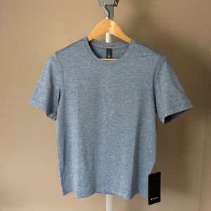 NWT Lululemon Soft Jersey Short-Sleeve Shirt - Heathered Windmill Blue XS